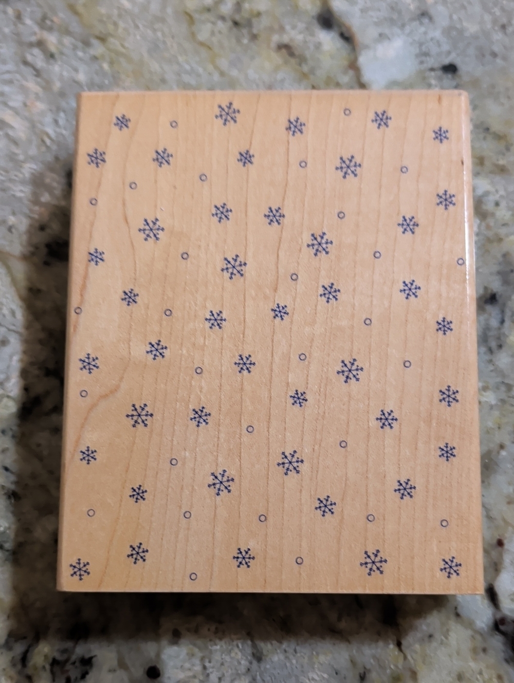 Wooden Snowflake Pattern Storage Box - Natural Wood